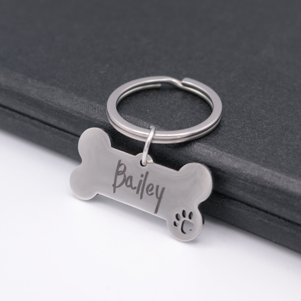 Personalized Bone Pet Tag,Engraved Pet's Name Tag and QR Code Powered By ScanKee - Picture 10 of 11